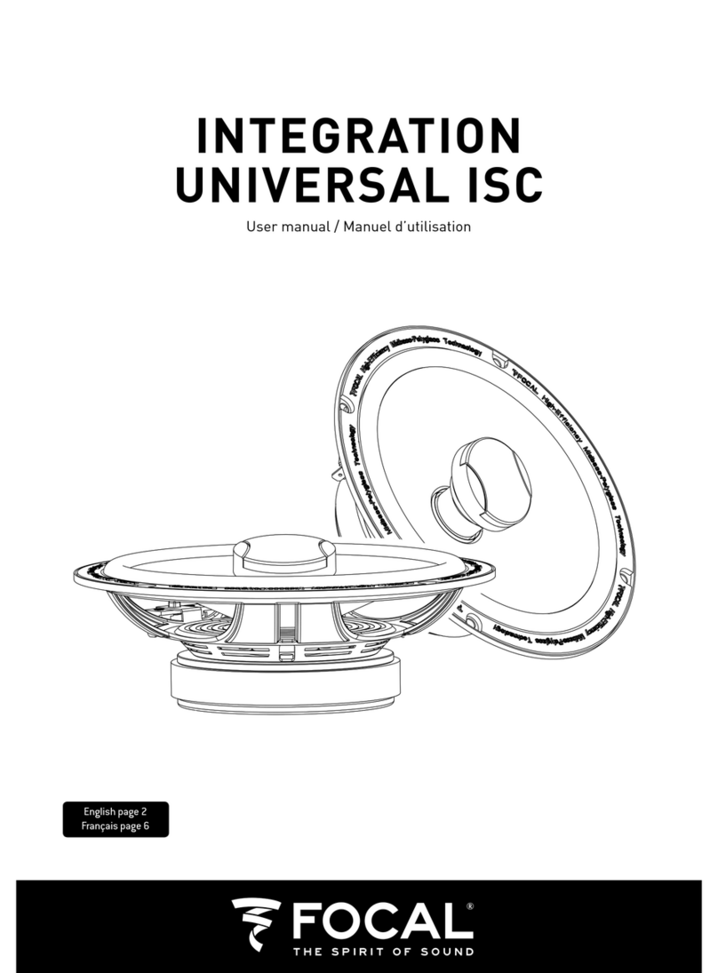 Focal INTEGRATION UNIVERSAL ISC user manual