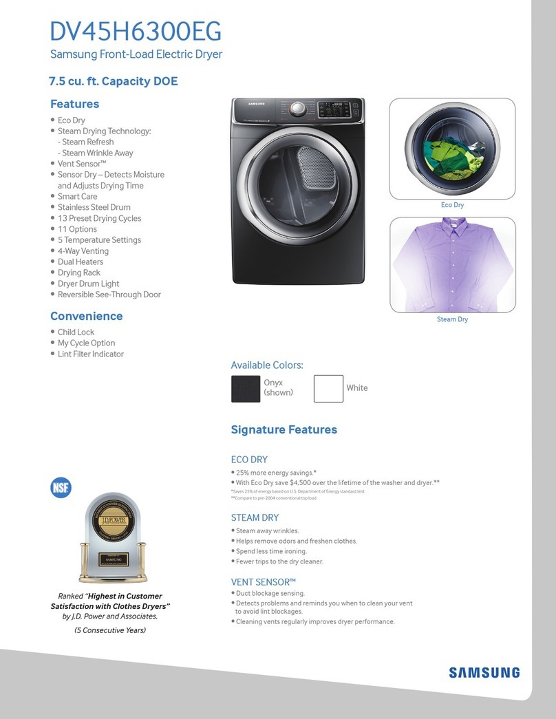 Samsung DV45H6300EG Features