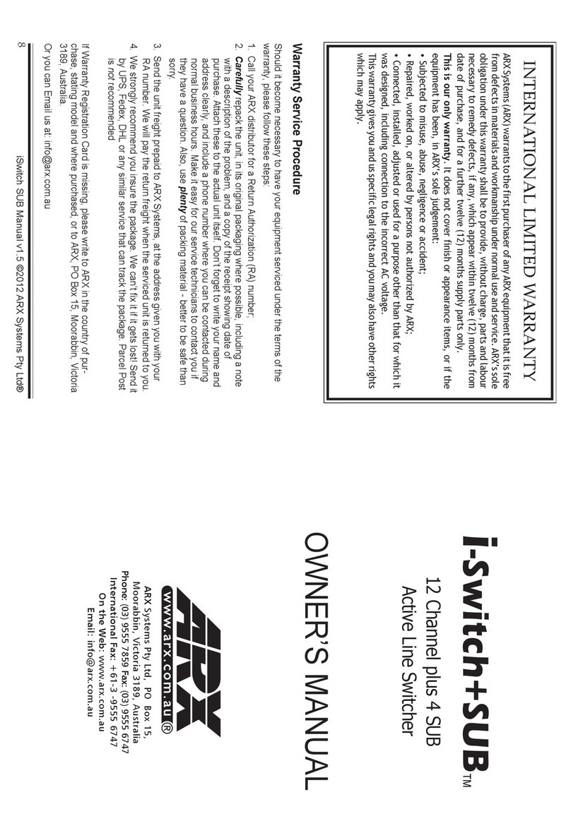 ARX i-Switch+SUB User manual
