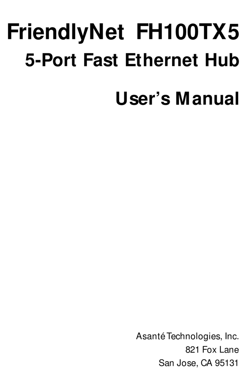 Asante FriendlyNet FH100TX5 User manual