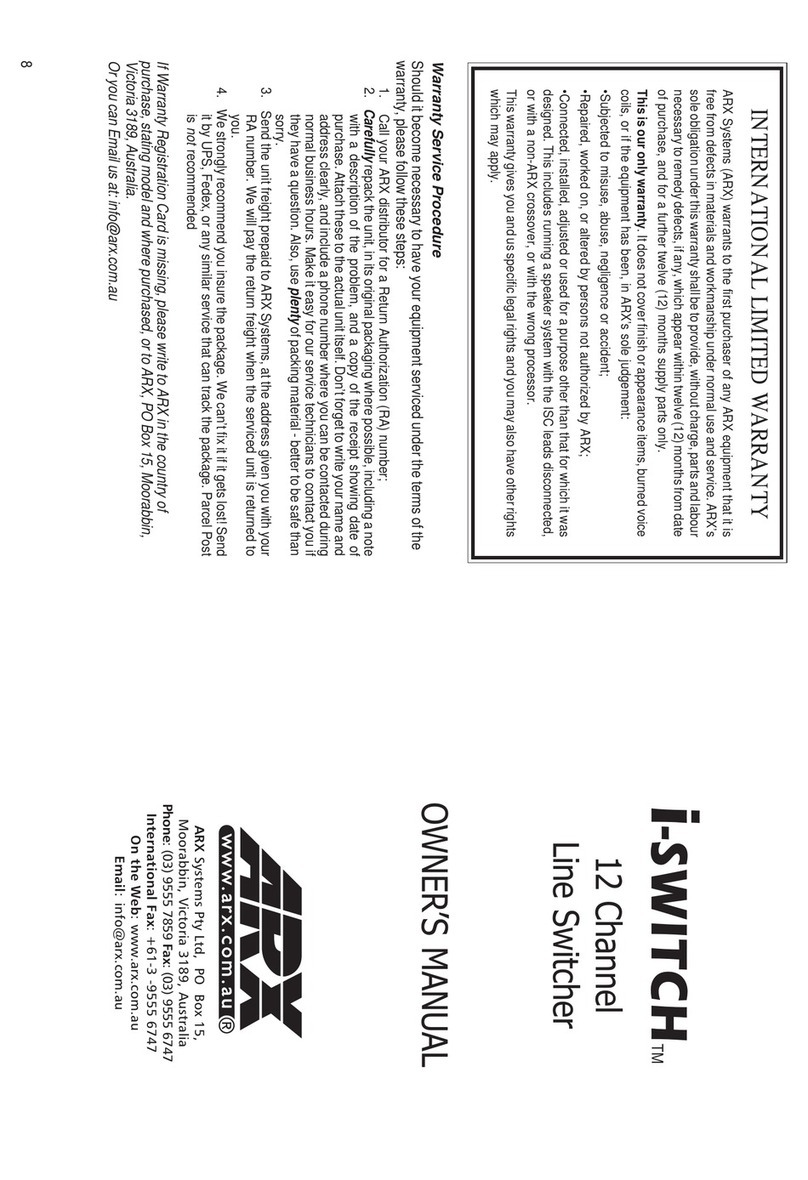 ARX i-SWITCH User manual