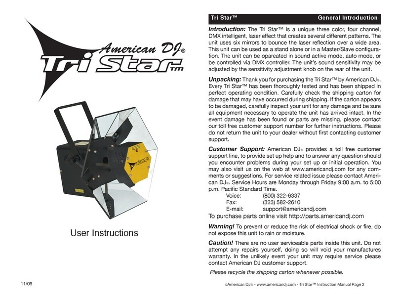 American DJ Tri Star User instructions