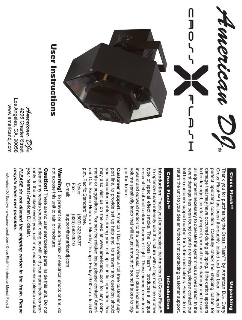 American DJ Cross X Flash User manual