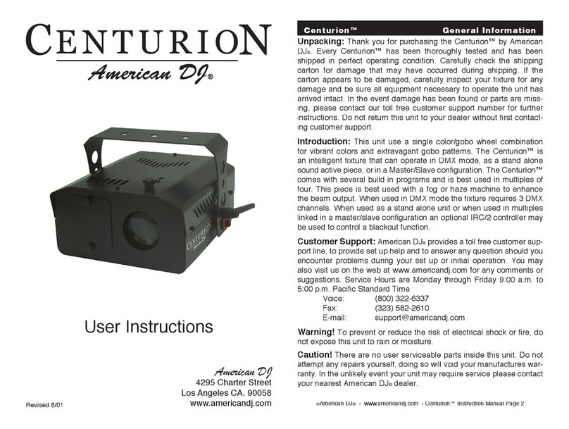 American DJ Centurion User instructions
