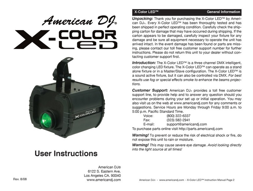 American DJ X-Color LED User instructions American DJ X-Color LED User instructions