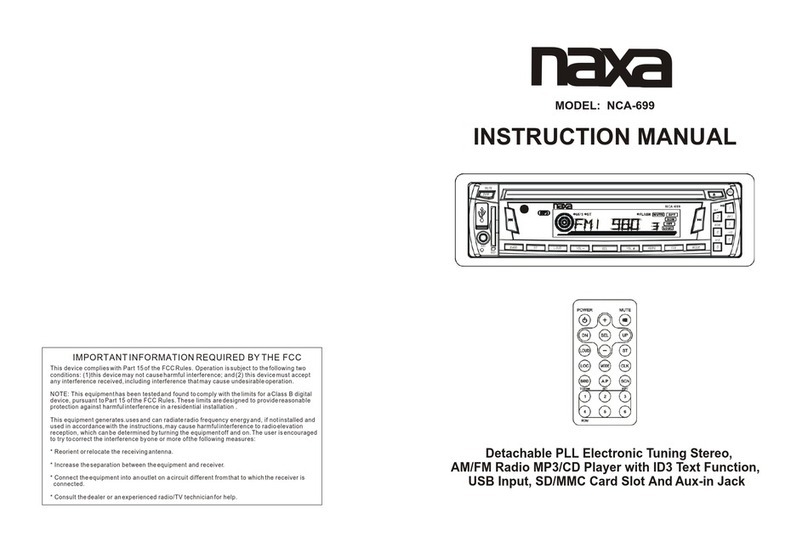 Naxa NCA-699 instruction manual