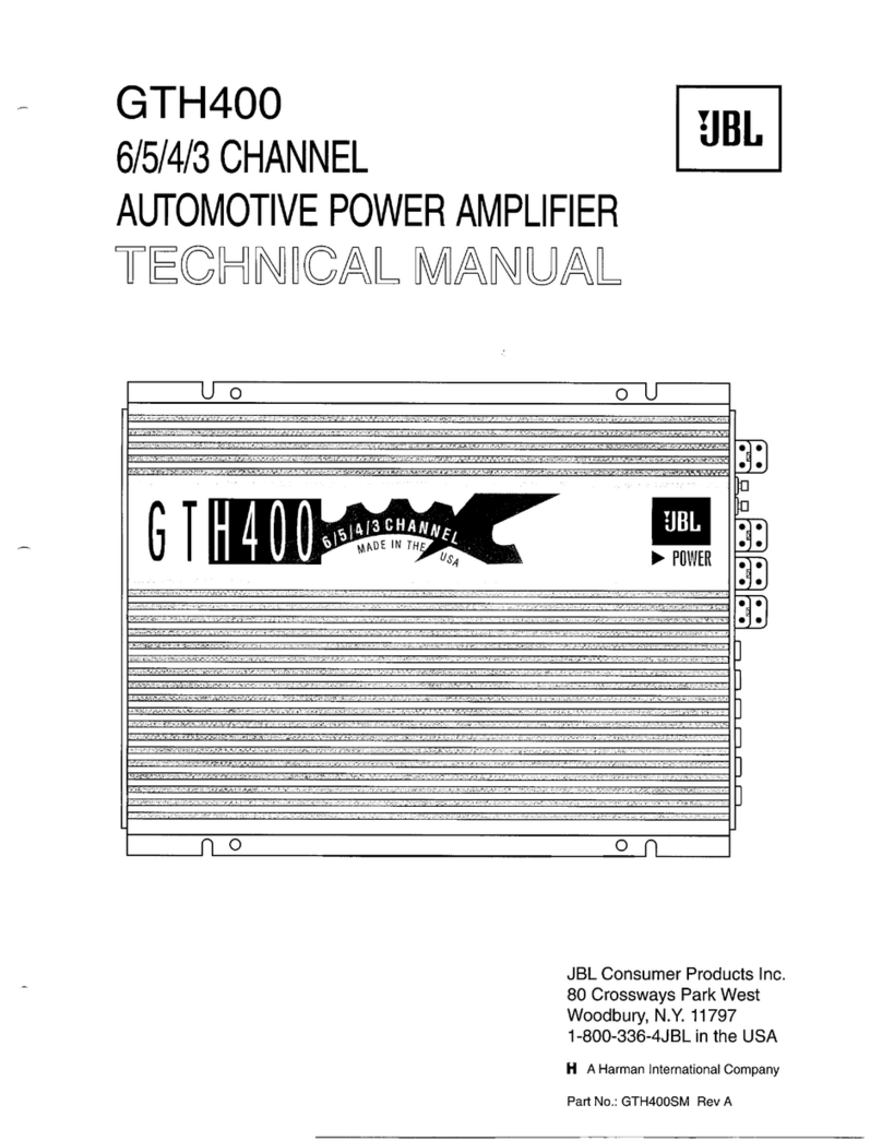 JBL GTH400 Technical manual