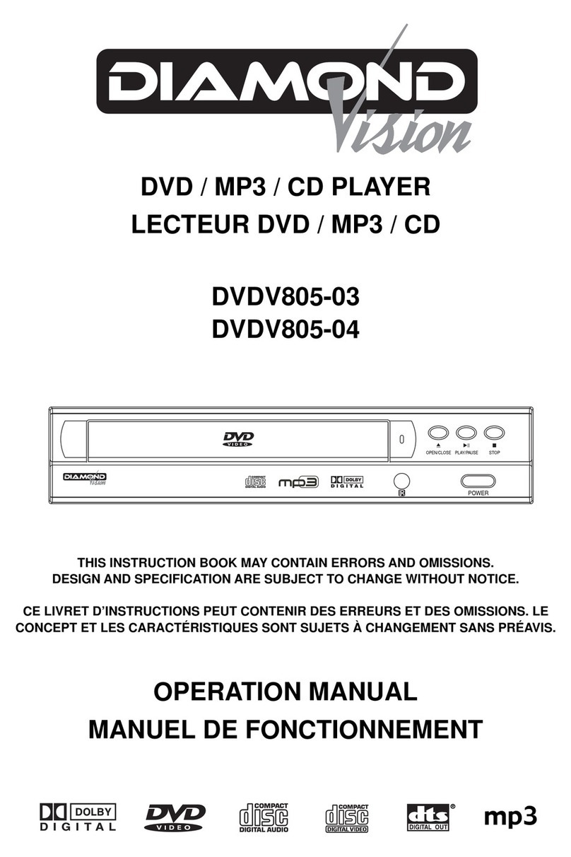 Diamond Vision DVDV805-03 Operation manual
