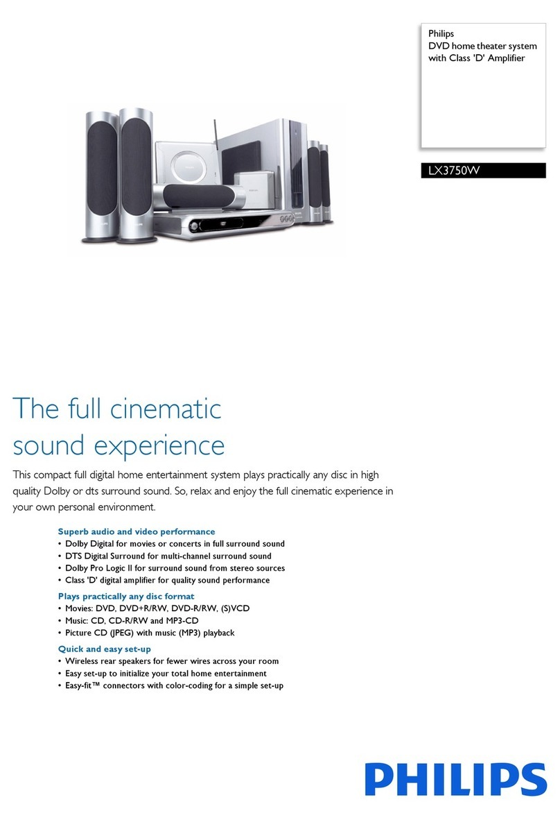 Philips LX3750W - LX Home Theater System Specifications