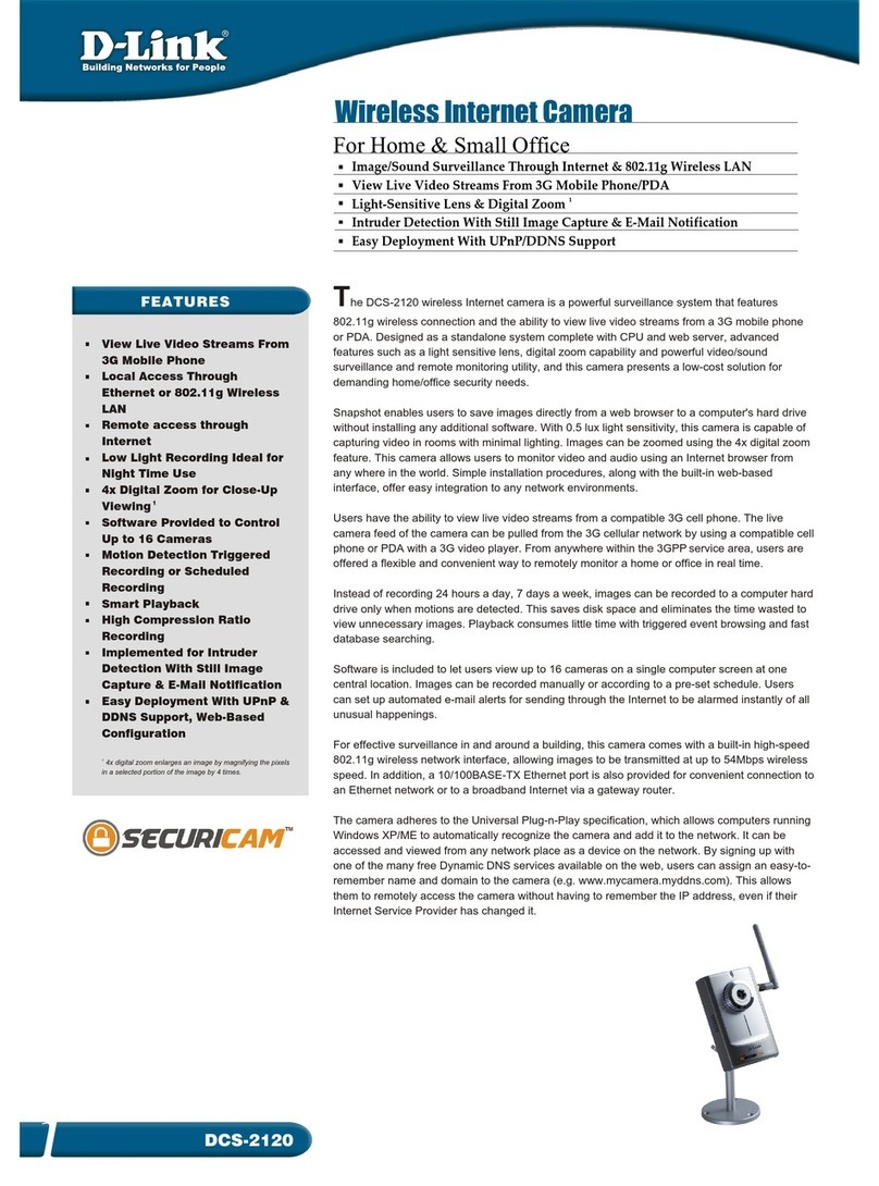 D-Link SECURICAM Network DCS-2120 User manual