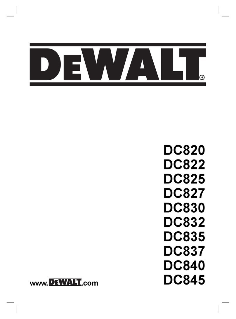 DeWalt DC820, DC830, DC840 User manual