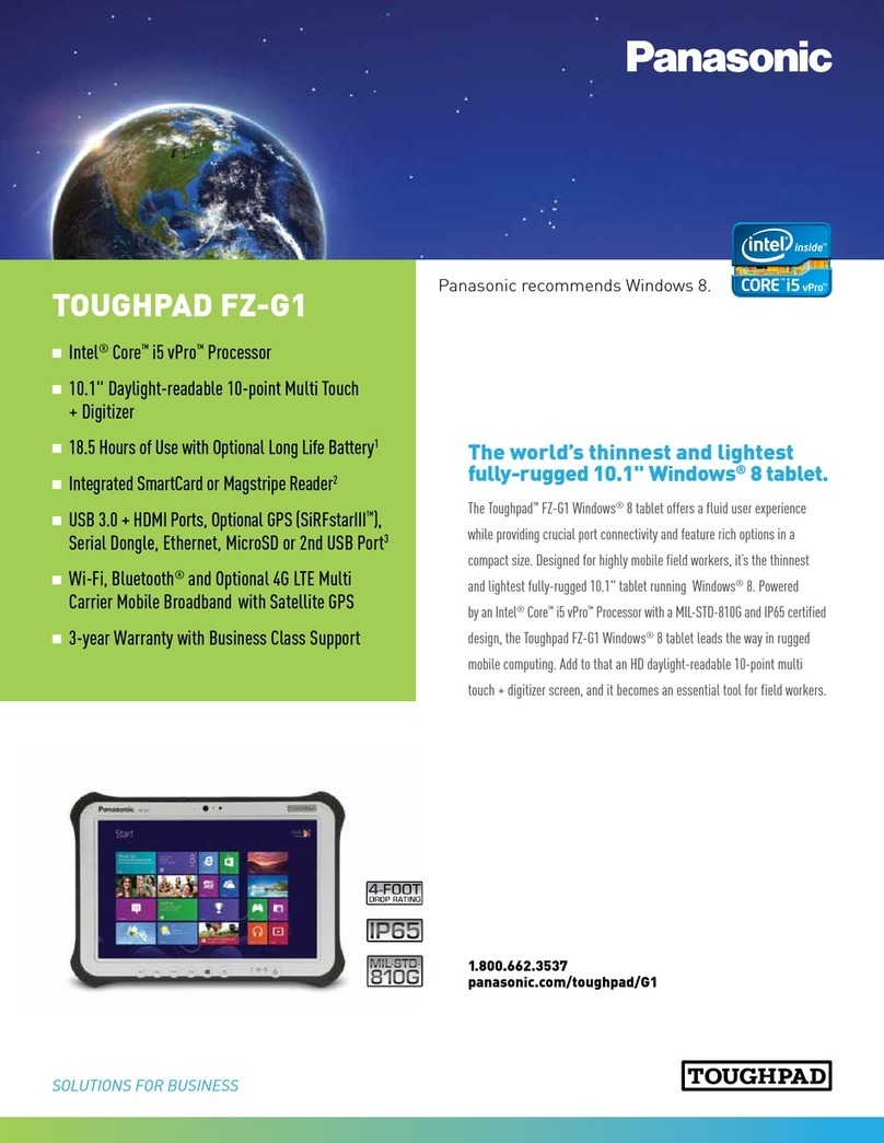 Panasonic Toughbook FZ-G1 Specifications