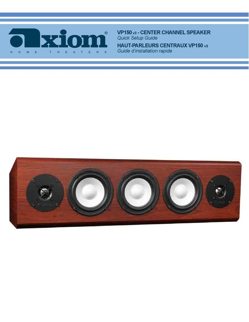 Axiom Audio VP150 v3 User manual