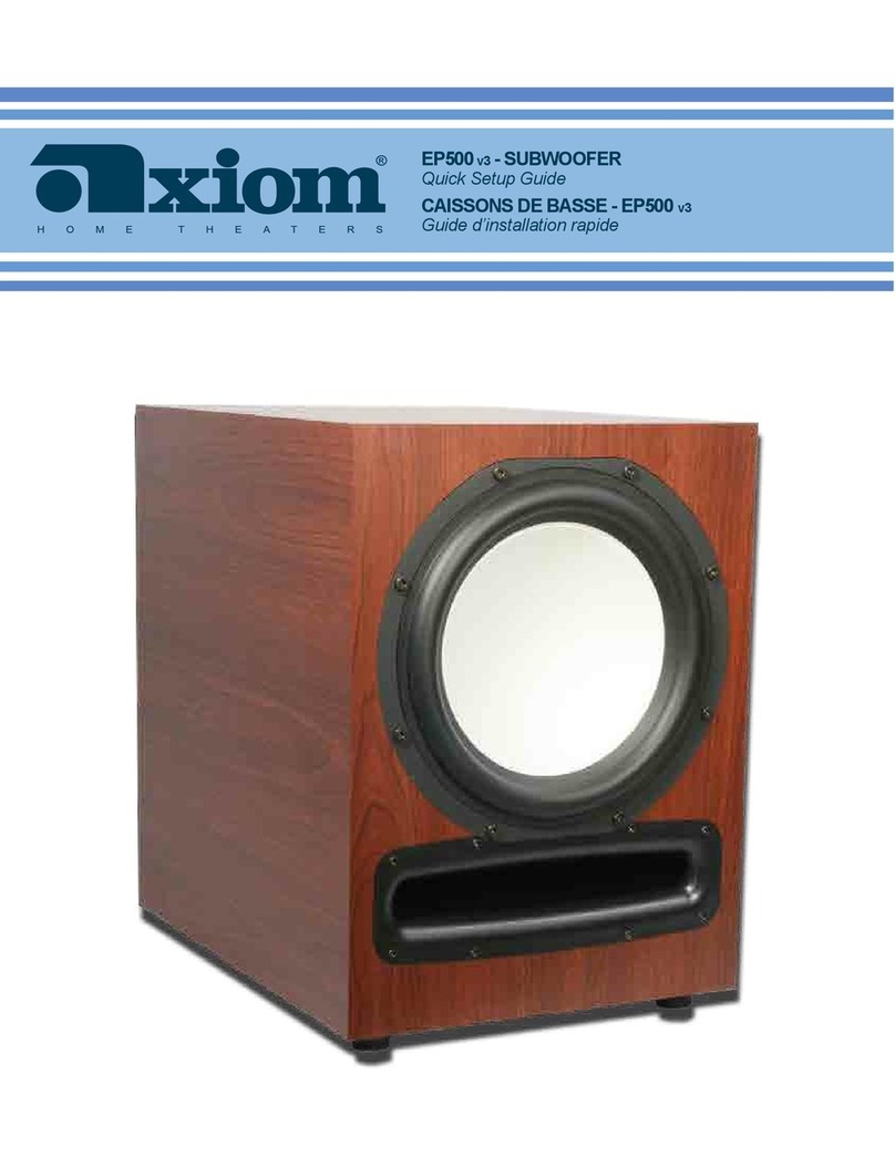 Axiom Audio EP500 v3 User manual