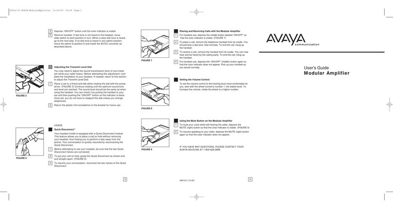 Avaya Modular Amplifier user guide