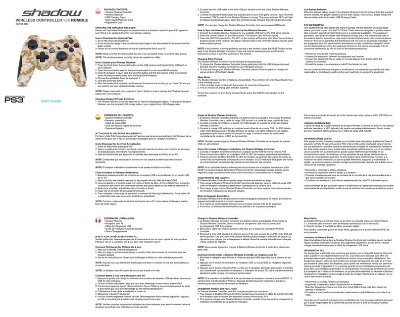 DreamGEAR Shadow DGPS3-3866 user guide