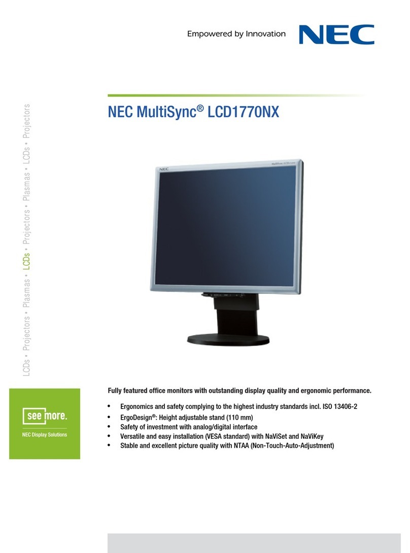 NEC LCD1770NX - MultiSync - 17" LCD Monitor User manual