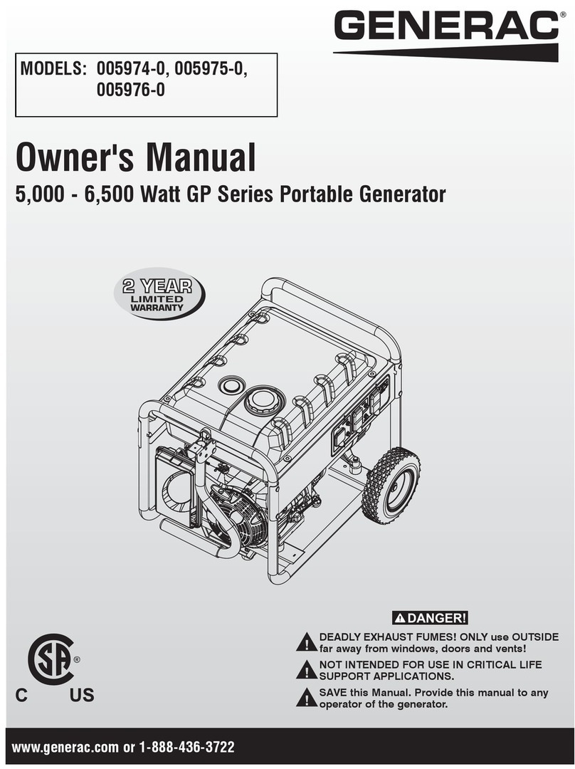Generac Power Systems 005975-0 owner's manual