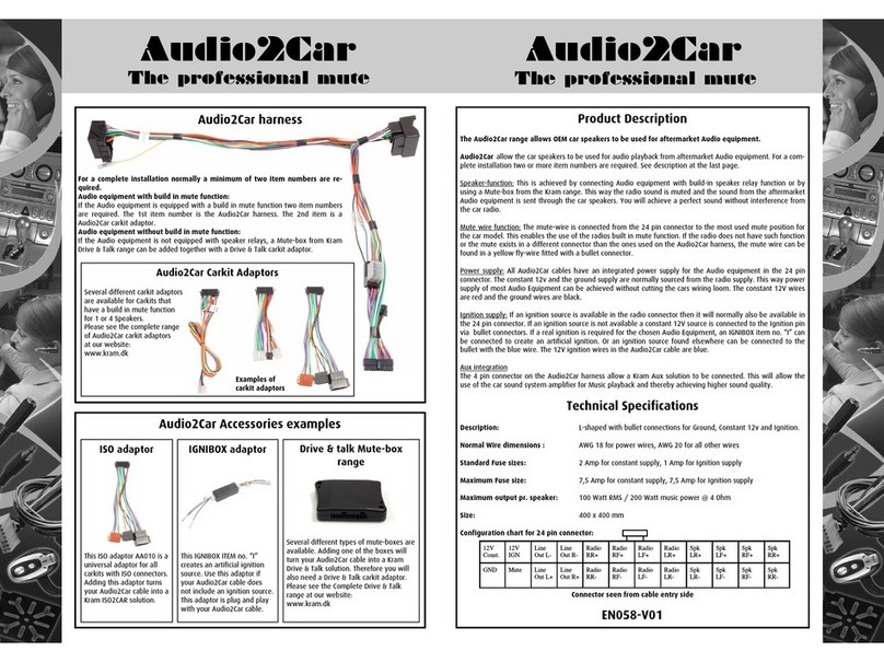 Audio2Car EN058-V01 Installation and troubleshooting guide