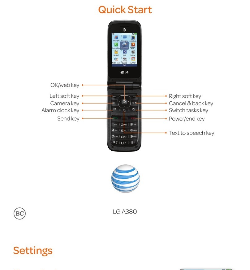 LG AT&T A380 User manual