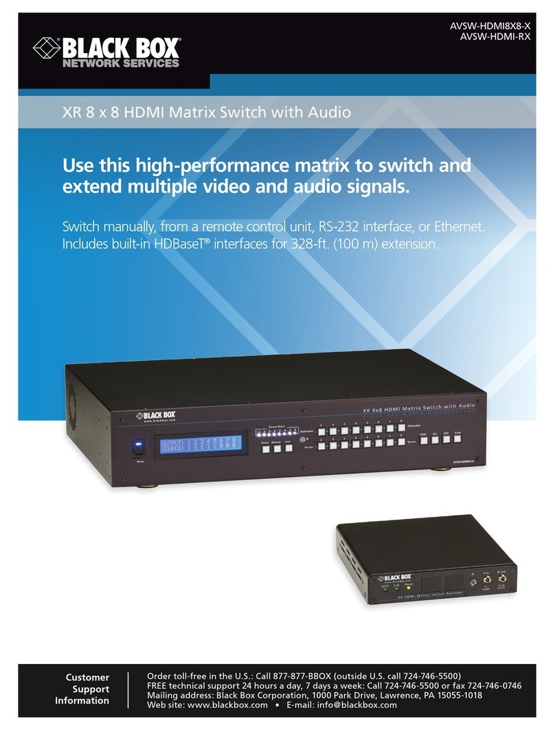 Black Box AVSW-HDMI8X8-X User manual
