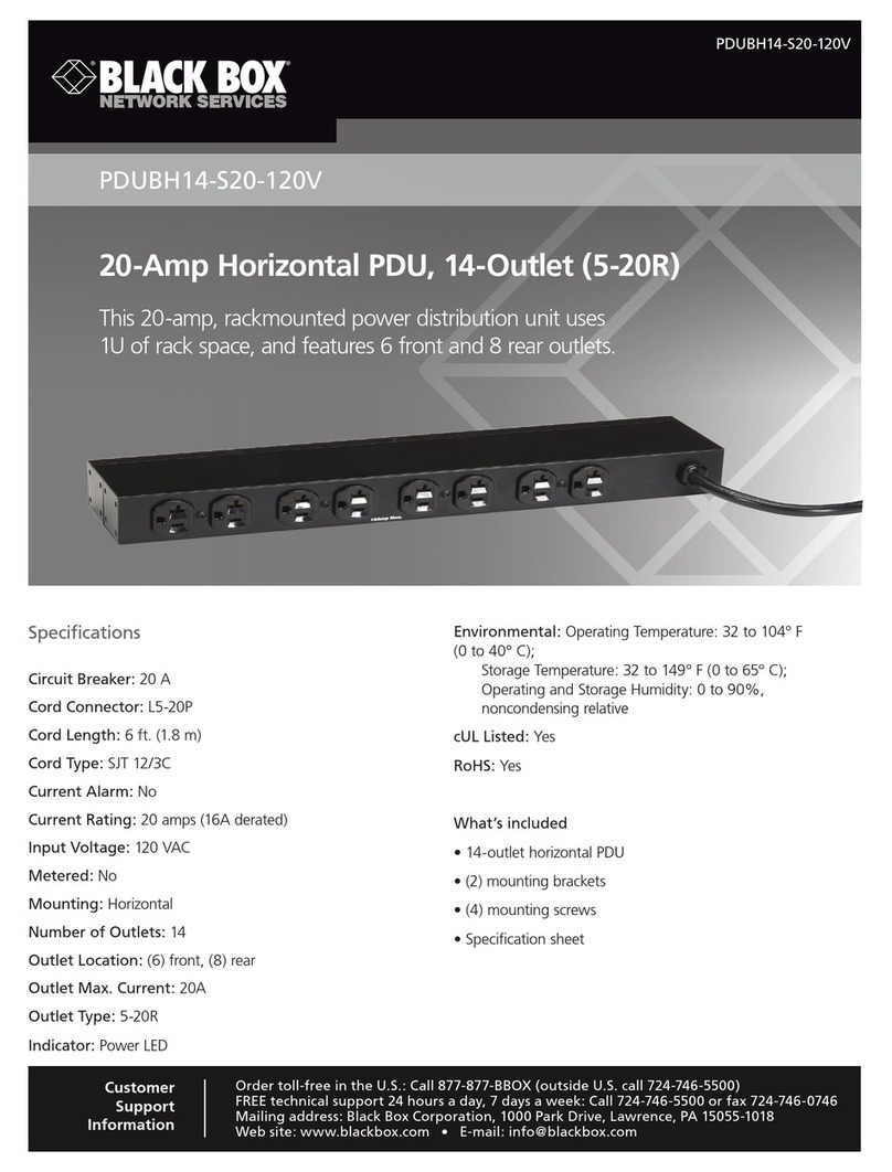 Black Box PDUBH14-S20-120V user manual