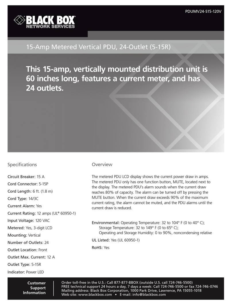 Black Box PDUMV24-S15-120V user manual