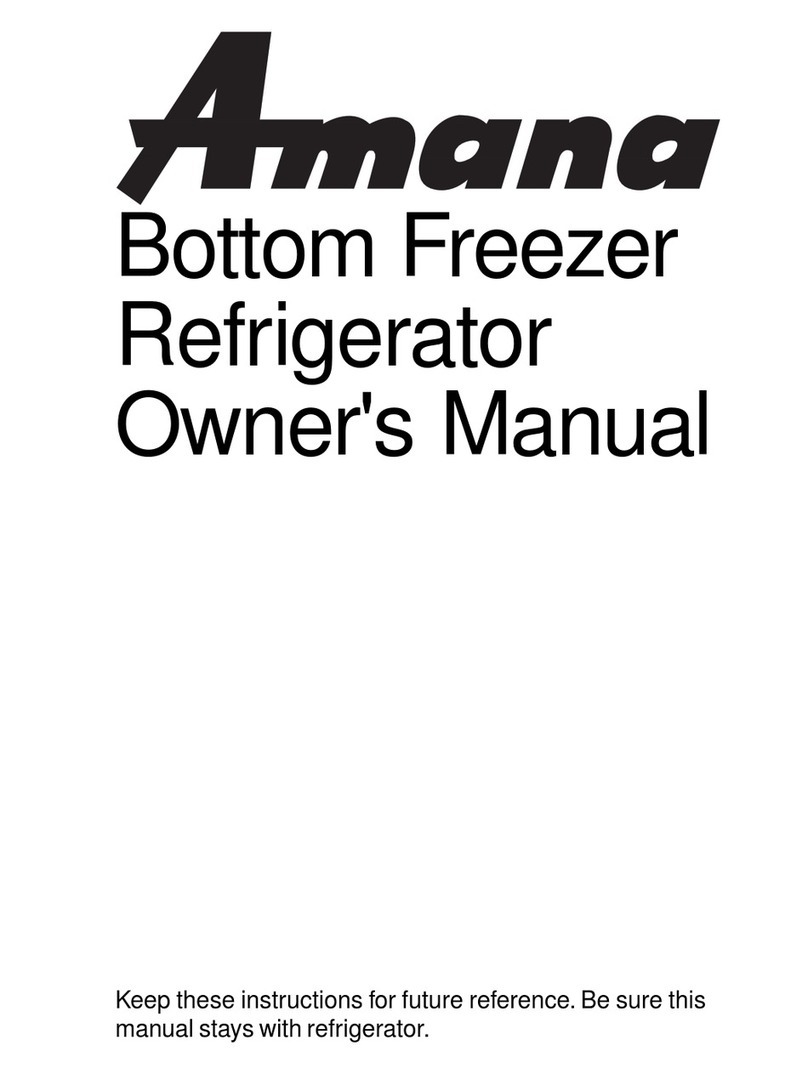 Amana Bottom Freezer Refrigerator owner's manual