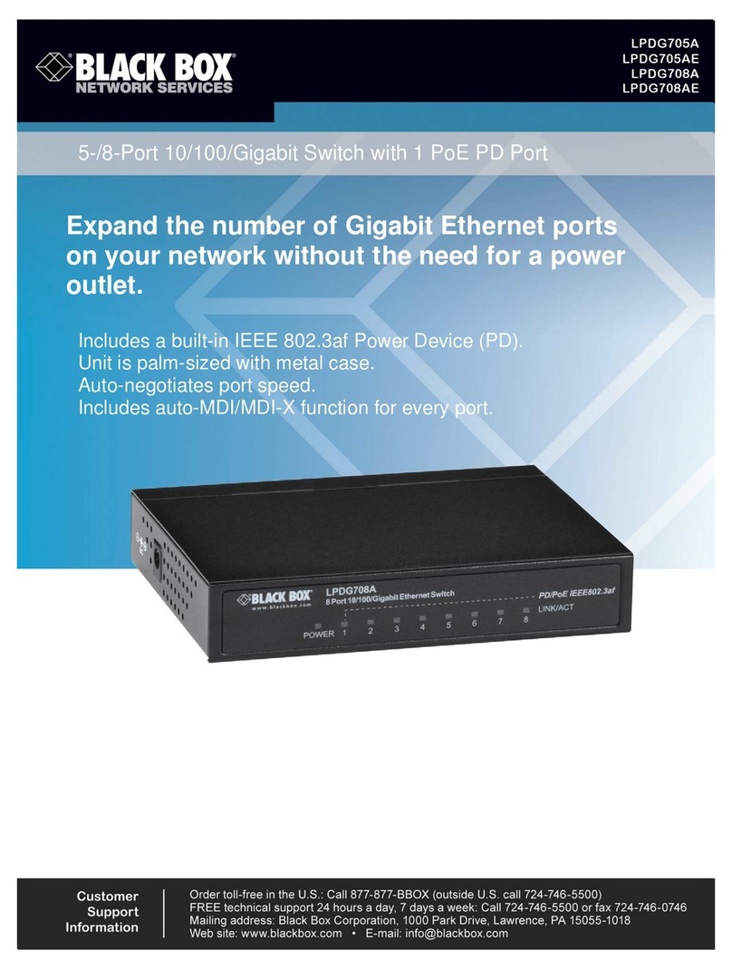 Black Box LPDG705A User manual Black Box LPDG705A User manual