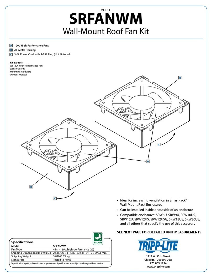 Tripp Lite SRFANWM User manual Tripp Lite SRFANWM User manual