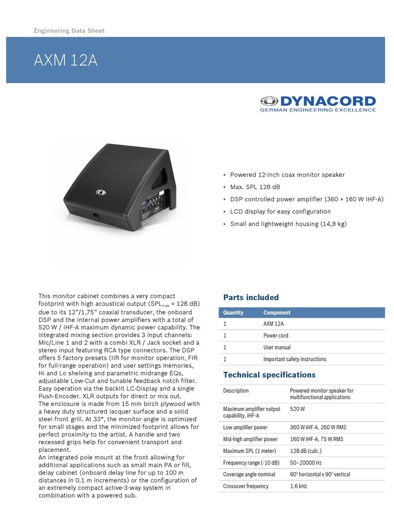 Dynacord AXM 12A User manual