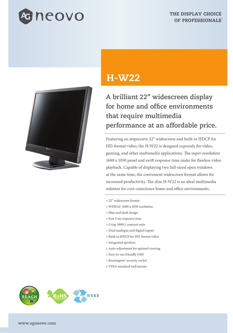 AG Neovo H-W22 User manual