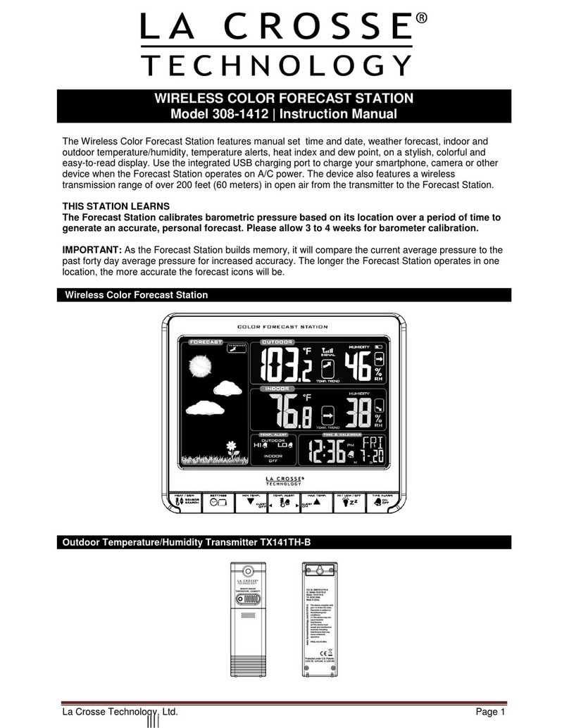 La Crosse Technology 308-1412 instruction manual