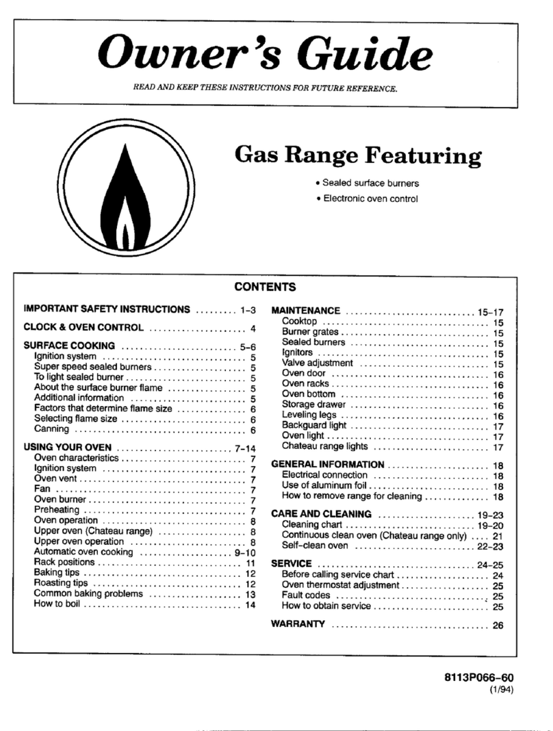 Maytag gas range featuring owner's guide