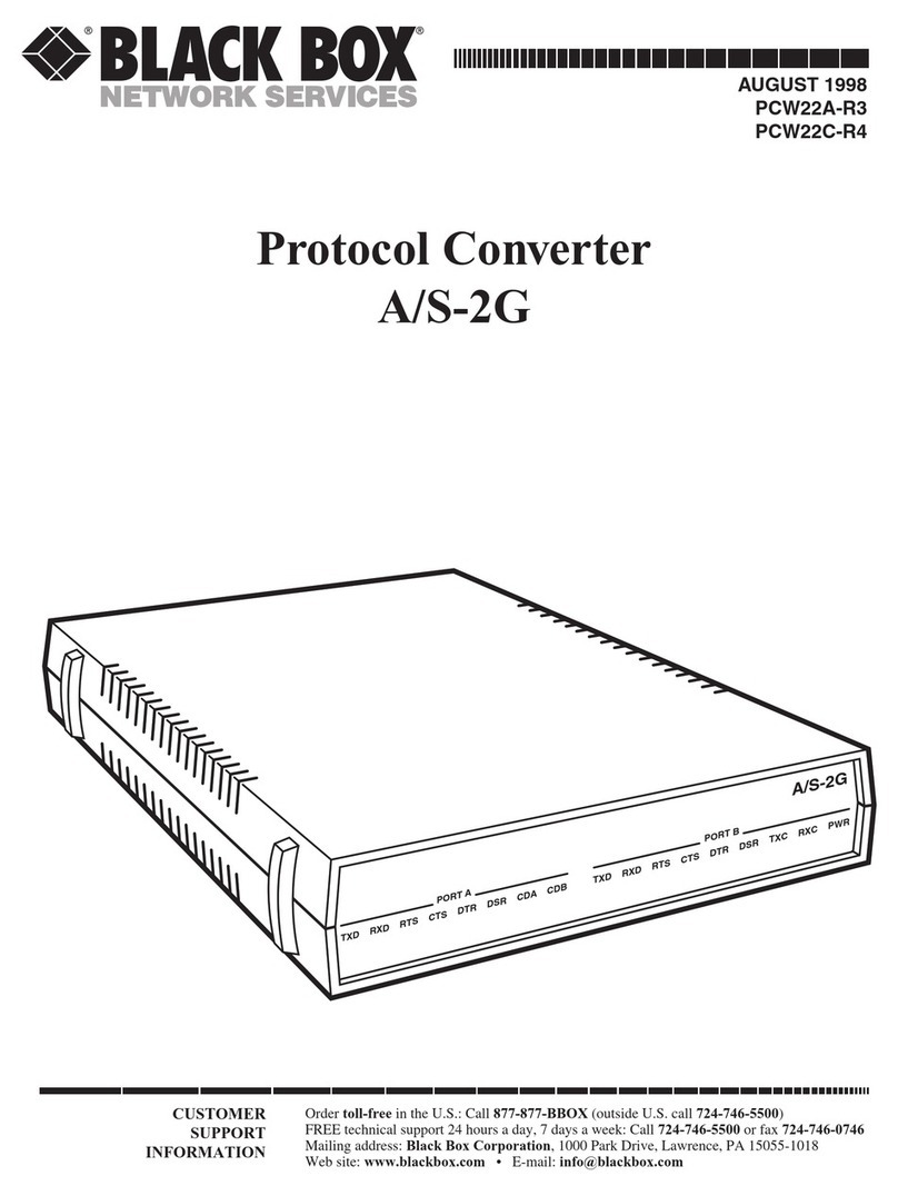 Black Box PCW22A-R3 User manual Black Box PCW22A-R3 User manual