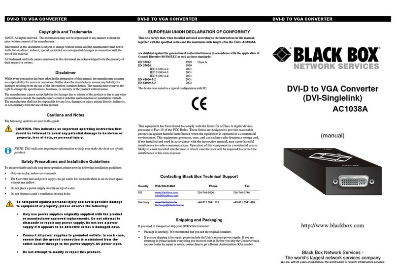 Black Box AC1038A User manual Black Box AC1038A User manual