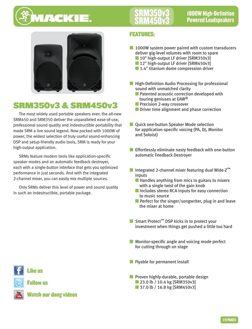 Mackie SRM350v3 User manual