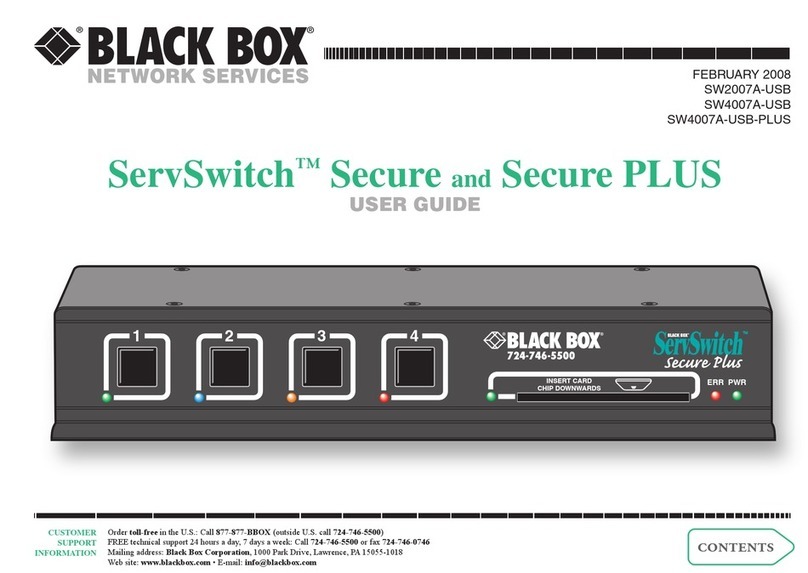 Black Box ServSwitch SW2007A-USB User manual