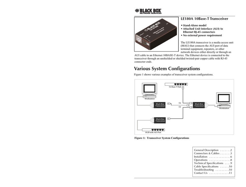 Black Box LE180A user manual