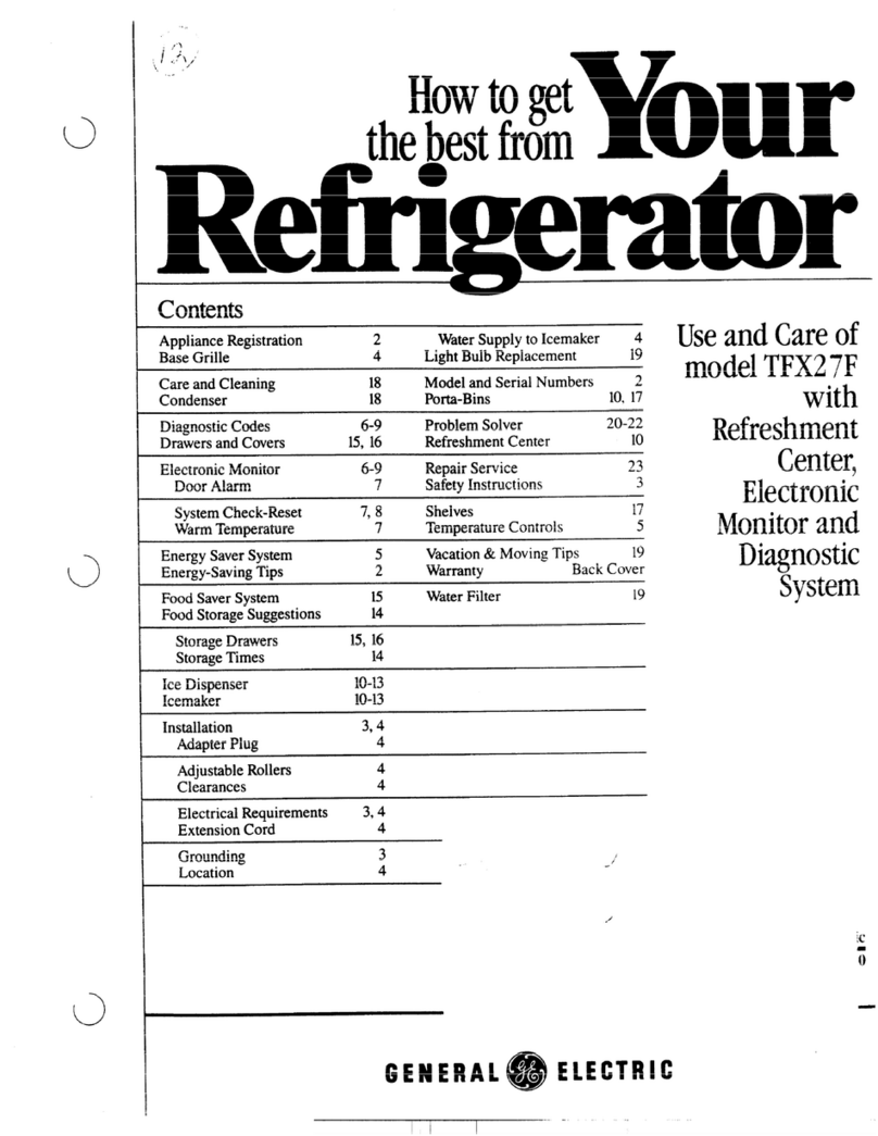 GE TFX27F Installation instructions