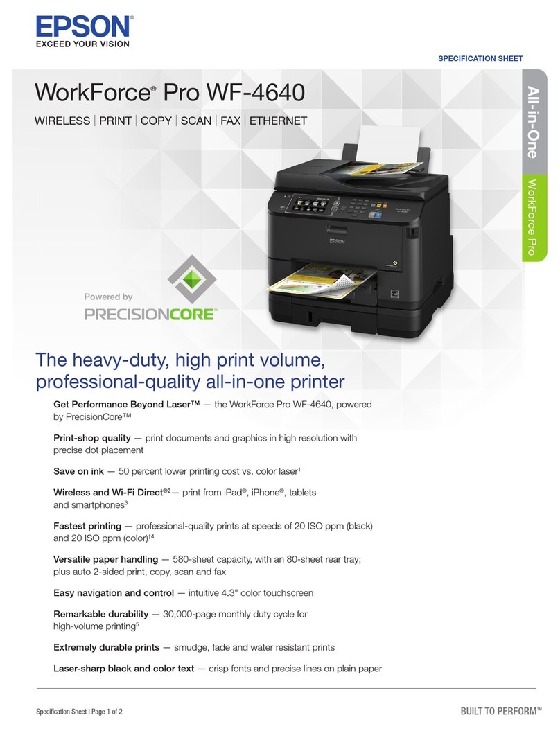 Epson WorkForce Pro WF-4640 Specification sheet