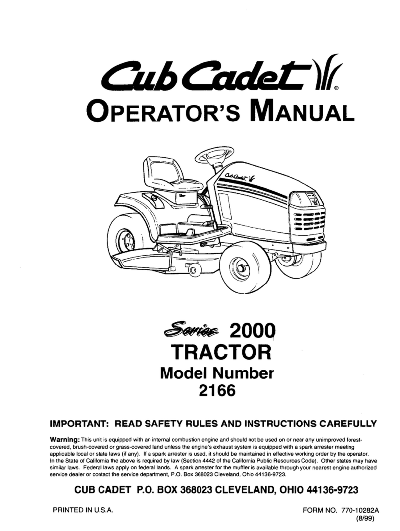 Cub Cadet 2166 User manual