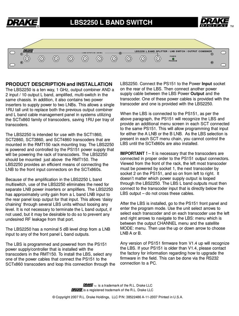DRAKE LBS2250 L User manual