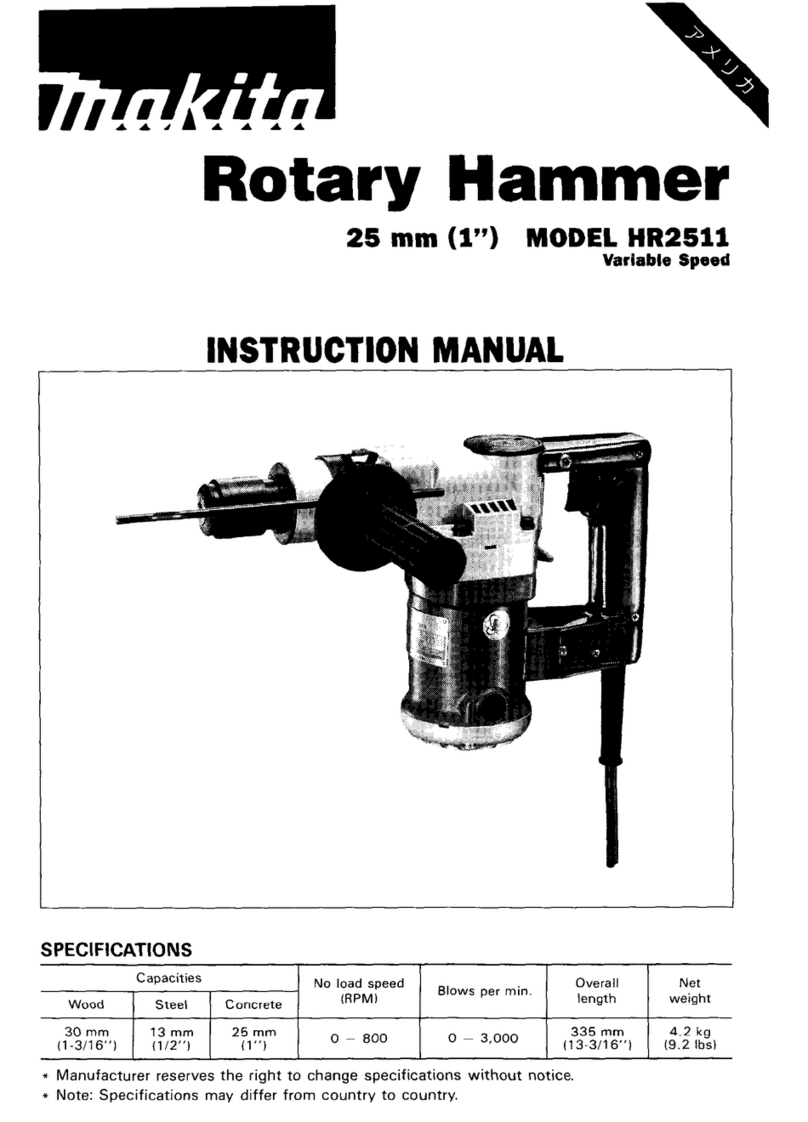 Makita HR2511 instruction manual