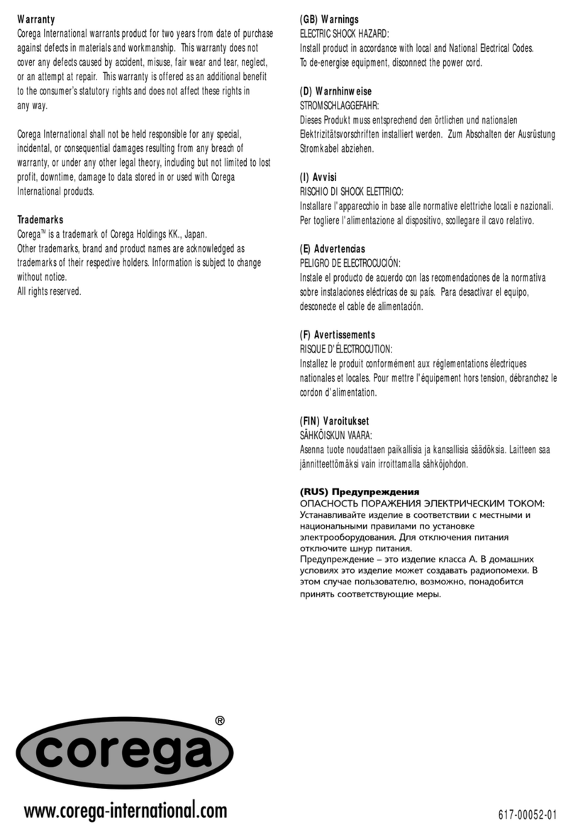 Corega USB2-HUB7 user manual