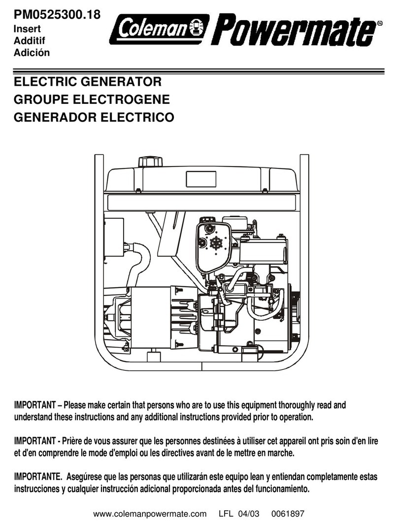 Coleman Powermate PM0525300.18 User manual Coleman Powermate PM0525300.18 User manual