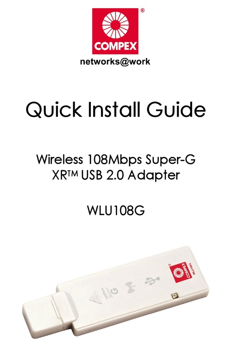 Compex WLU108G Quick installation guide