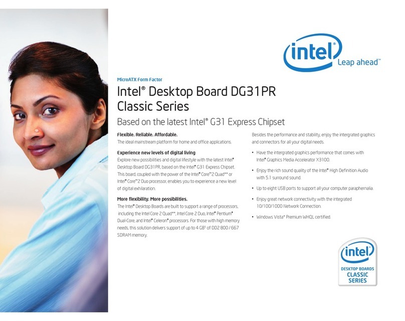 Intel DG31PR - Desktop Board Classic Series... Installation and operation manual