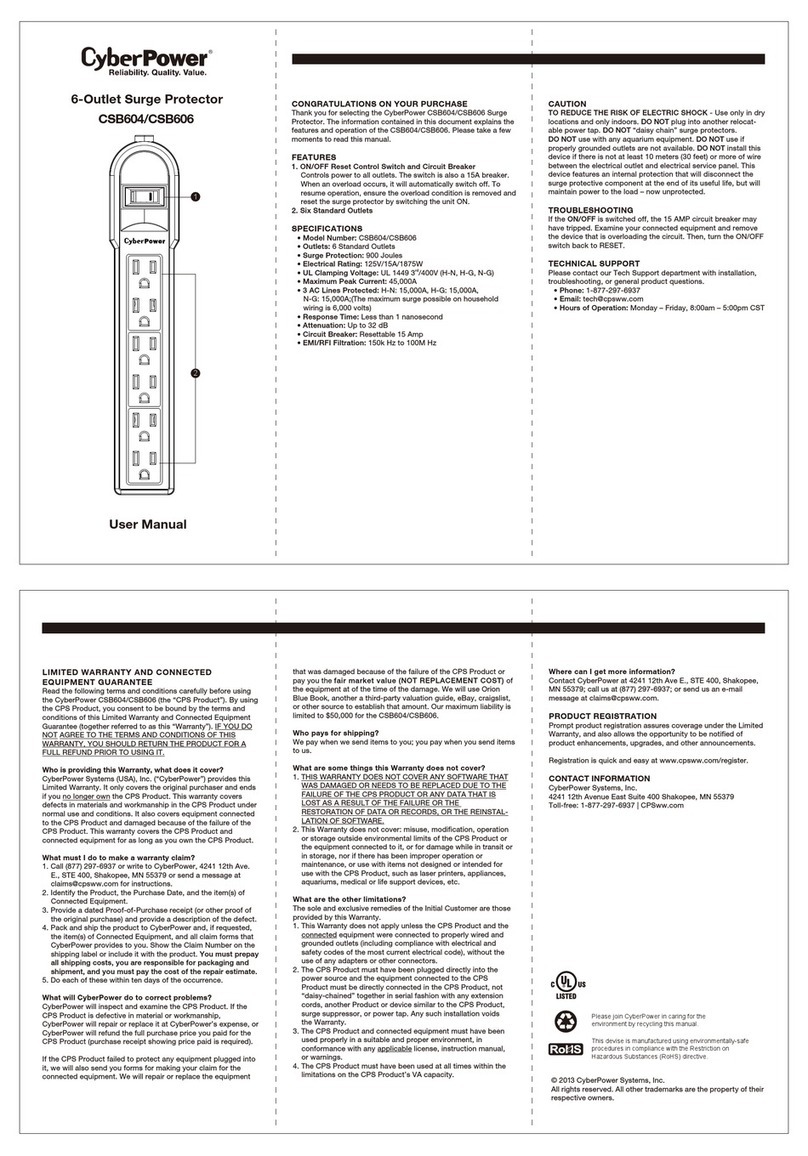 CyberPower CSB604 user manual