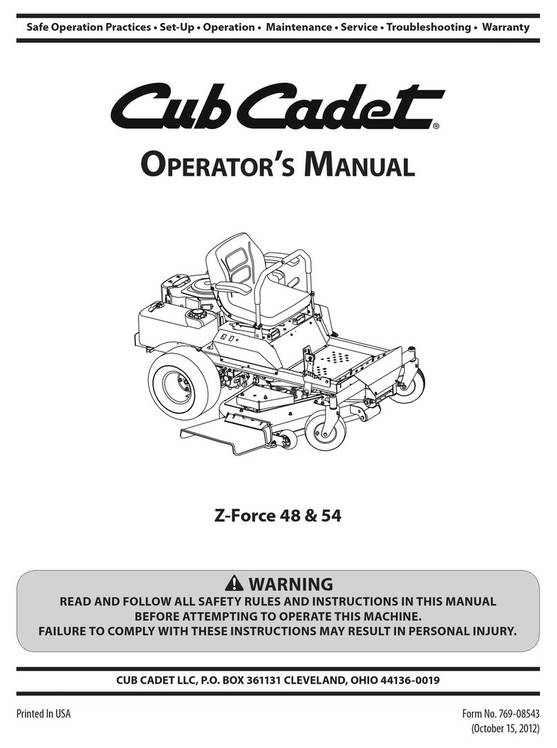 Cub Cadet Z-Force 54 User manual